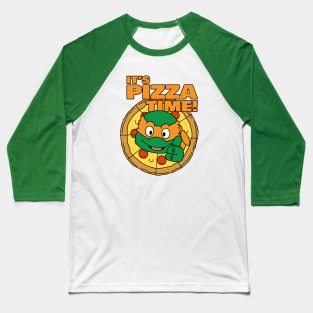 Michaelangelo Pizza Time Baseball T-Shirt